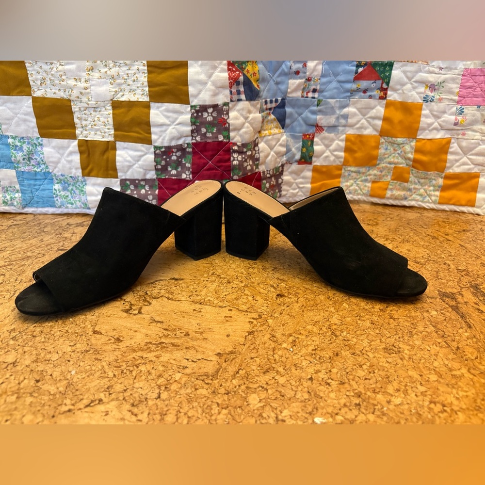 A New Day Black Suede Mules